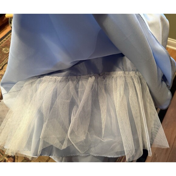 Blondie‎ Nites Party Dress Junior Size 7 Black Top Blue Satin Bottom Mini - Picture 3 of 10